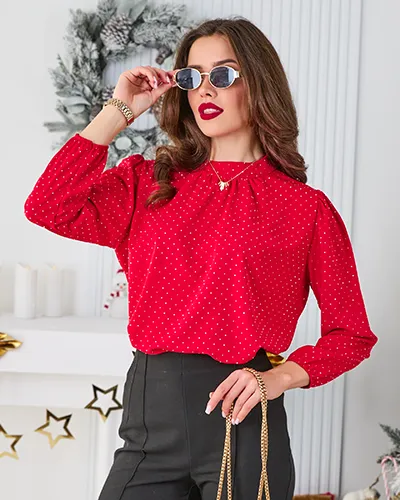 Royalfashion dámska blúzka s kryštálmi