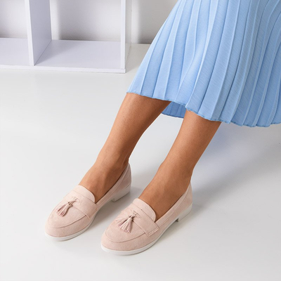 Dámske mokasíny v prášku Atrugiel so strapcami - Obuv