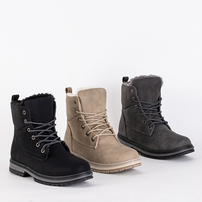 Dámske béžové matné čižmy Misqa- Obuv