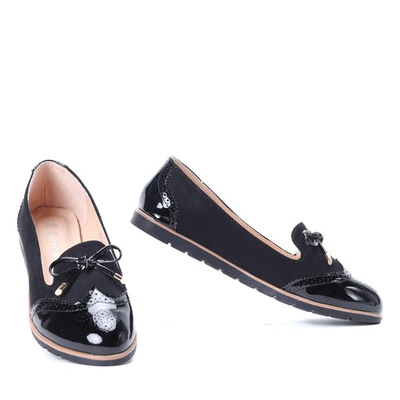 Czarne mokasyny z kokardką Julia - Obuwie