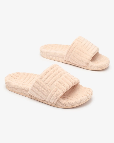 Royalfashion Béžové vzorované žabky pre ženy Ewada