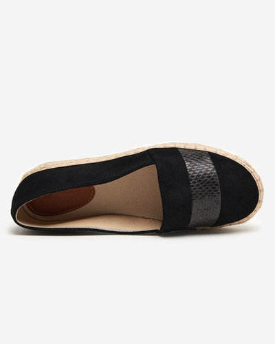 OUTLET Čierne dámske espadrilky Sverope - Topánky