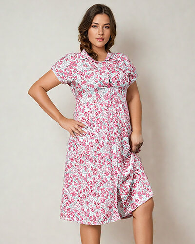 Royalfashion Dámske kvetinové midi šaty