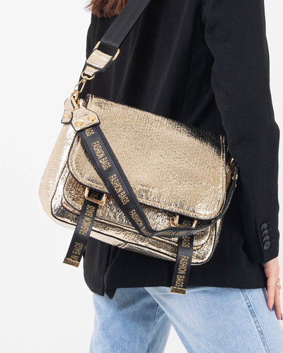 Dámska kabelka z ekokože zlatej farby - Doplnky