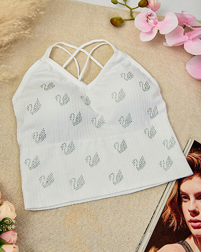 Royalfashion Dámska športová podprsenka so zirkónmi