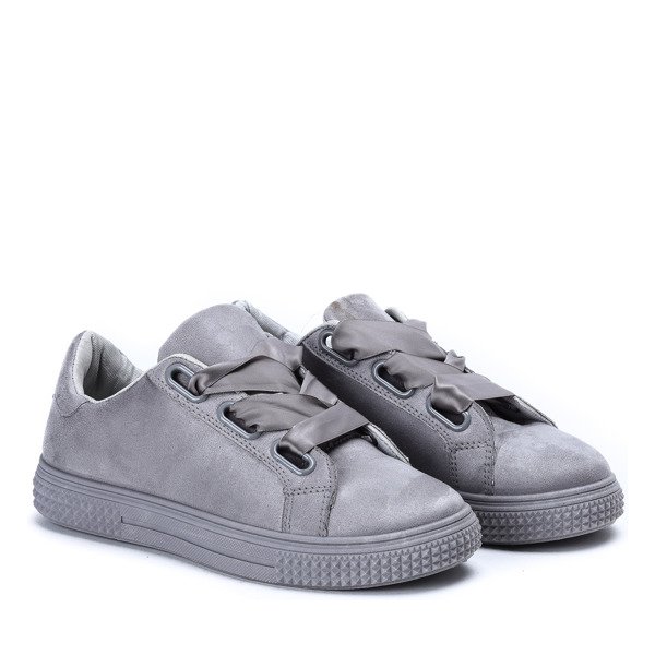 Szare sportowe tenisówki Affina - Obuwie