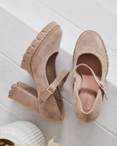 Royalfashion Dámske lodičky Elomma z eko-semišu