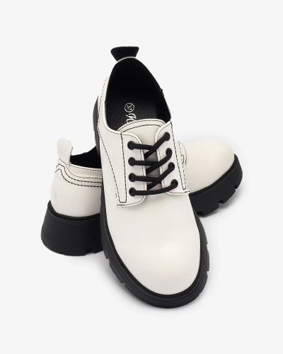 Biele dámske poltopánky Goldars - Obuv