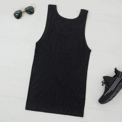 Čierne pánske tričko bez rukávov - oblečenie