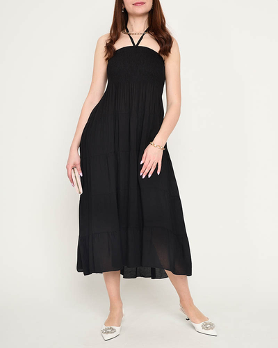 Čierne midi šaty PLUS SIZE - Oblečenie