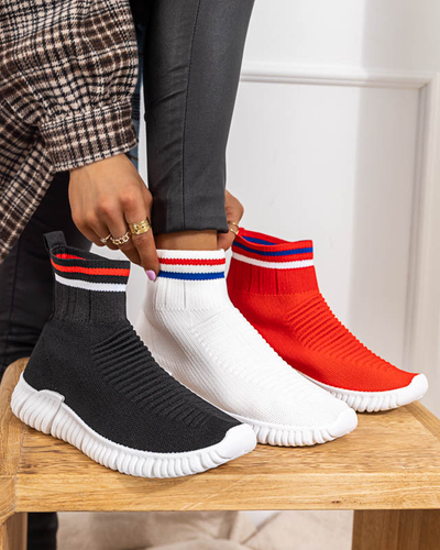 Červené dámske nazúvacie tenisky Deloni - Footwear