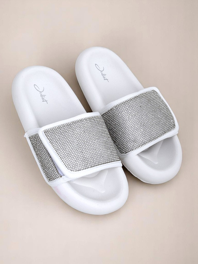 Royalfashion Ženski natikači s ploskim podplatom Sparkle Step