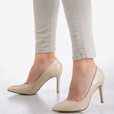 Vysoké podpatky béžové Louie - Boty 1