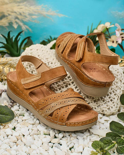 Royalfashion Dámske sandále na suchý zips Liu