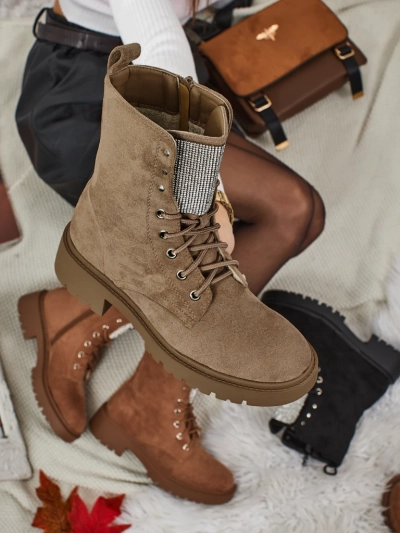 Eko semiš vezani ženski gležnarji Ferlyne