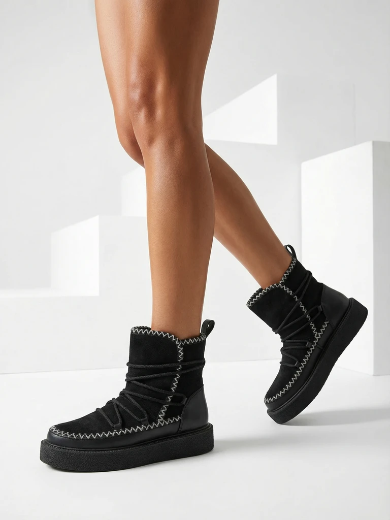 Royalfashion Dámske šnurovacie snehové topánky Siozi