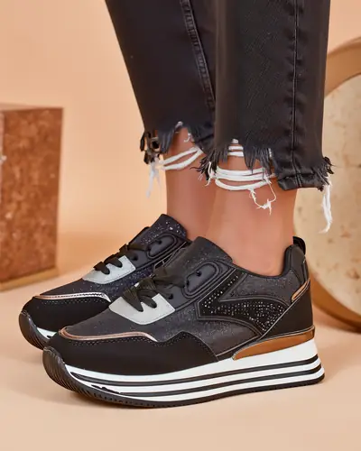 Royalfashion Dámske tenisky s trblietaním Borovis