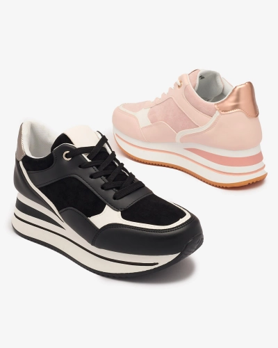 OUTLET Ružové dámske športové tenisky s platformovým podpätkom Aqosda- Obuv