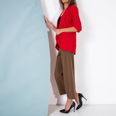 Dámsky koralový plášť bez zapínania - Oblečenie