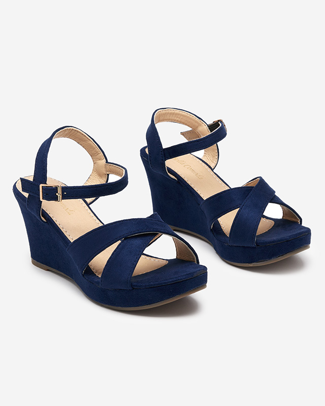 Námornícko modré dámske sandále na stĺpiku Deklis - Obuv
