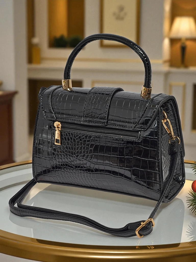 Lakirana majhna ženska torbica iz eko usnja Lunaya