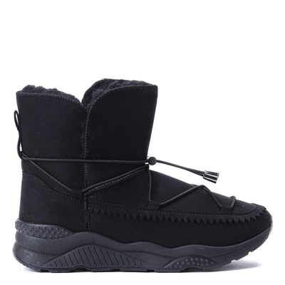 Czarne śniegowce Lara - Obuwie