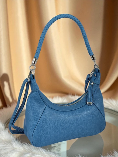 Royalfashion Majhna ženska torbica iz eko usnja z okrasnim pasom Lacquea