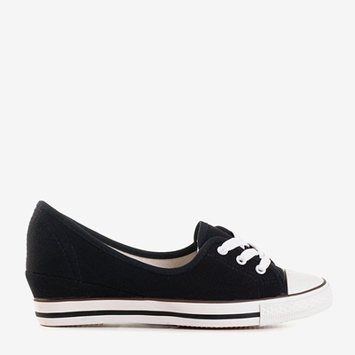 Černé boty a'la tenisky na klínku Anplus - Footwear 1