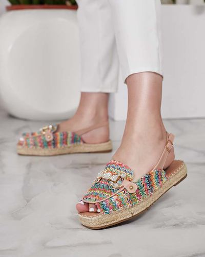 Royalfashion Dámske espadrilky s otvorenou špičkou