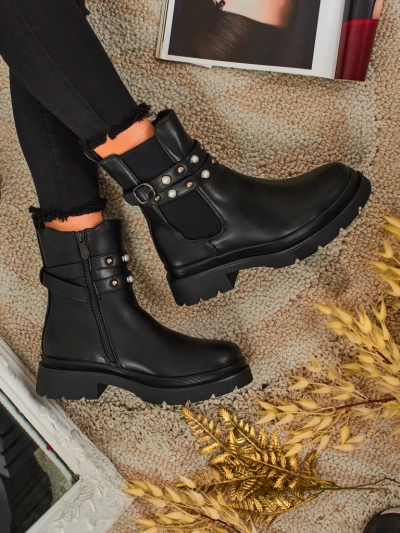 Visoki ženski gležnarji iz eko usnja Pearl Mist