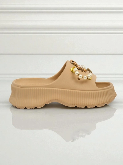 Royalfashion Dámske gumové sandále s ozdobami Slash Glam