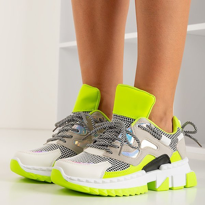 Dámská sportovní obuv Neon Green Crazy - Footwear