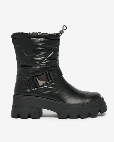 Royalfashion Dámske slip-on čižmy a'la snow boots in black Tyvone