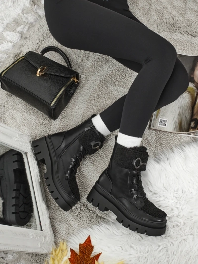 Ženski delavski škornji s krznom Safil