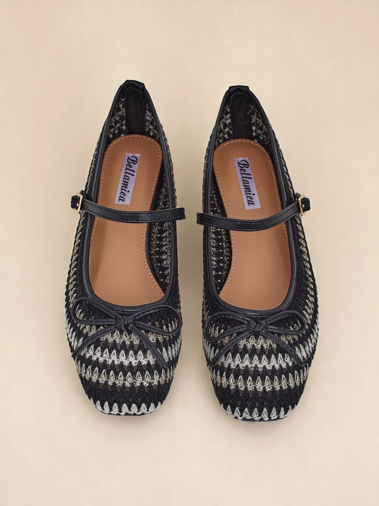 Royalfashion dámske tkané balerínky s remienkom Vanot