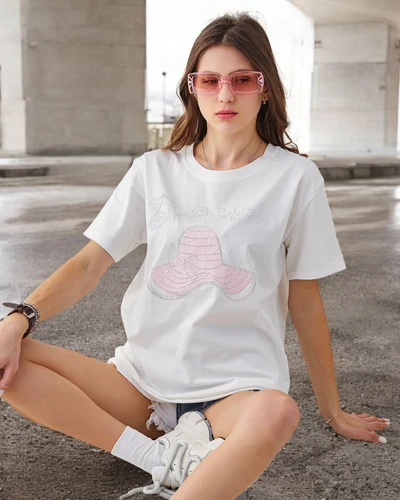 Kráľovská móda Dámska bavlnená blúzka s potlačou