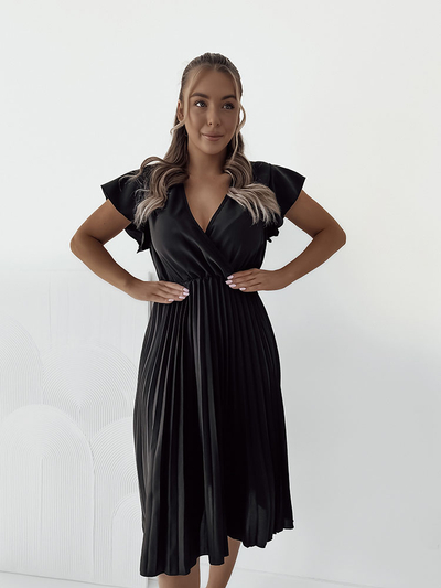 Royalfashion Dámske plisované midi šaty