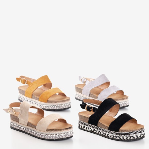 Sandály s platformou Beige Robin - Obuv 1