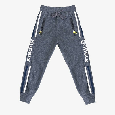 Šedé chlapčenské tepláky - Nohavice