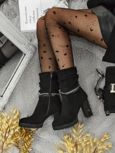 Ženski gležnarji iz eko semiša s peto BrambleDusk