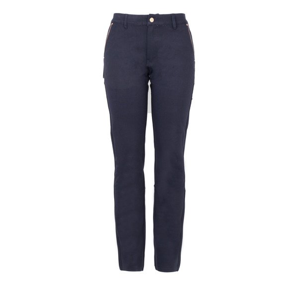 Elegantní kalhoty z tmavě modré tkaniny - Kalhoty 1