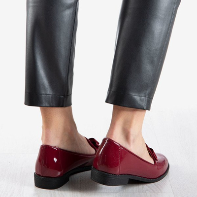 Dámské červené lakované mokasíny - Obuv 1