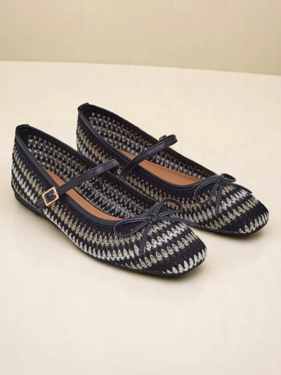 Royalfashion dámske tkané balerínky s remienkom Vanot