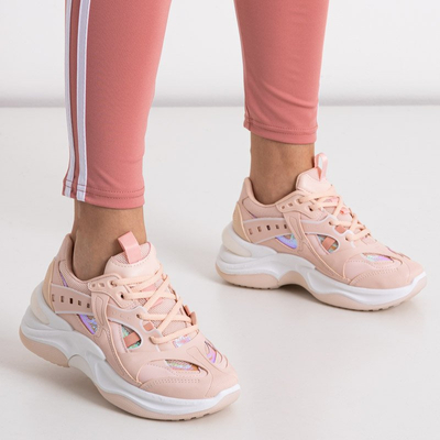 Svetloružové trenažéry s holografickými vložkami Etana - Obuv