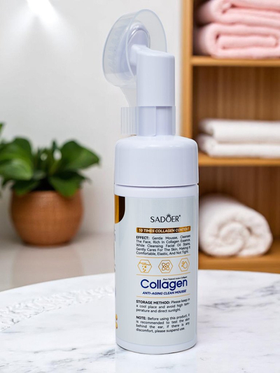 Sadoer Čistiaca anti-age pleťová pena s kolagénom a kefkou