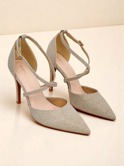 Royalfashion Dámske lodičky na ihlovom podpätku GlamStrap