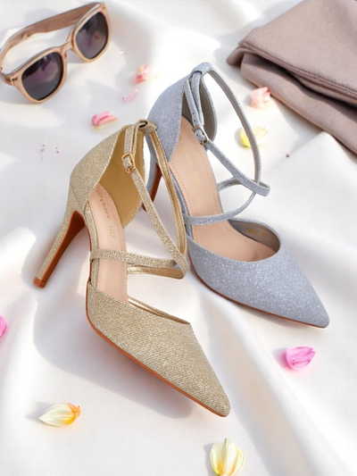 Royalfashion Dámske lodičky na ihlovom opätku GlamStrap