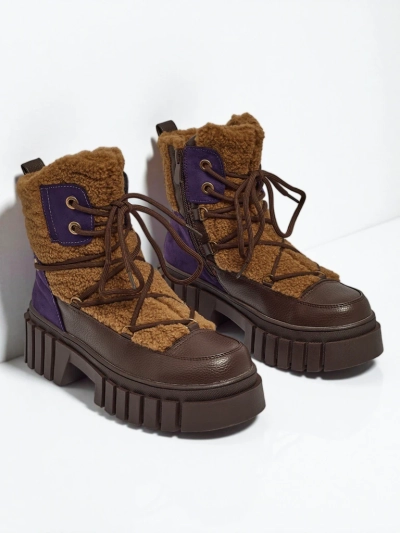 Ženski delavski škornji s krznom Cindora