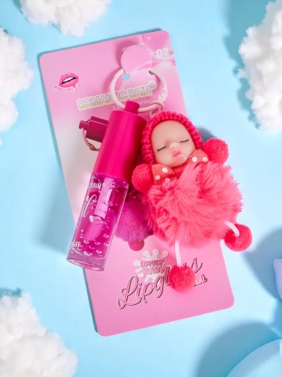 Lesk na pery pre deti s bábikou Fuchsia