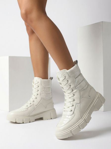 Calista Ženska Obutev Modni Nizki Gležnarji Kremni